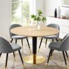 Zinque 47" Dining Table in Gold Natural