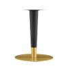 Zinque 47" Artificial Marble Dining Table in Gold Black