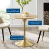 Lippa 28" Wood Dining Table in Gold Natural
