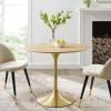 Lippa 36" Wood Dining Table in Gold Natural
