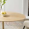 Lippa 48" Oval Wood Dining Table in Gold Natural