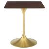 Lippa 28" Square Wood Dining Table in Gold Cherry Walnut