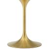 Lippa 42" Oval Artificial Marble Dining Table in Gold Black