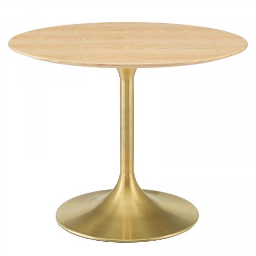 Lippa 40" Wood Dining Table in Gold Natural
