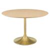 Lippa 47" Wood Dining Table in Gold Natural