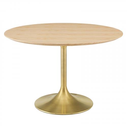 Lippa 47" Wood Dining Table in Gold Natural