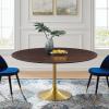 Lippa 60" Wood Dining Table in Gold Cherry Walnut