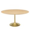Lippa 60" Wood Dining Table in Gold Natural