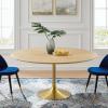 Lippa 60" Wood Dining Table in Gold Natural