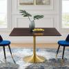 Lippa 47" Square Wood Dining Table in Gold Cherry Walnut