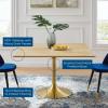 Lippa 47" Square Wood Dining Table in Gold Natural