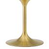 Lippa 60" Artificial Marble Dining Table in Gold Black