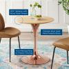 Lippa 28" Wood Dining Table in Rose Natural