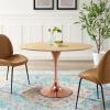 Lippa 47" Oval Wood Dining Table in Rose Natural