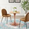 Lippa 24" Square Wood Dining Table in Rose Natural