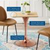 Lippa 24" Square Wood Dining Table in Rose Natural