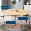 Lippa 60" Wood Dining Table in Rose Natural