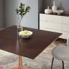 Lippa 47" Square Wood Dining Table in Rose Cherry Walnut