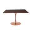Lippa 47" Square Wood Dining Table in Rose Cherry Walnut