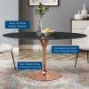 Lippa 60" Oval Artificial Marble Dining Table in Rose Black