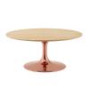 Lippa 36" Wood Coffee Table in Rose Natural