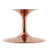 Lippa 36" Oval Wood Coffee Table in Rose Cherry Walnut