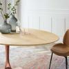 Lippa 78" Oval Wood Dining Table in Rose Natural