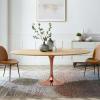 Lippa 78" Oval Wood Dining Table in Rose Natural