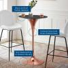Lippa 28" Artificial Marble Bar Table in Rose Black