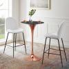 Lippa 28" Artificial Marble Bar Table in Rose Black