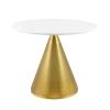 Tupelo 36" Dining Table in Gold White
