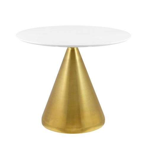 Tupelo 36" Dining Table in Gold White