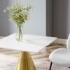 Tupelo 24" Square Dining Table in Gold White