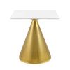 Tupelo 28" Square Dining Table in Gold White