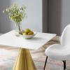 Tupelo 28" Square Dining Table in Gold White