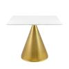 Tupelo 36" Square Dining Table in Gold White