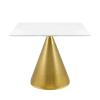 Tupelo 36" Square Dining Table in Gold White