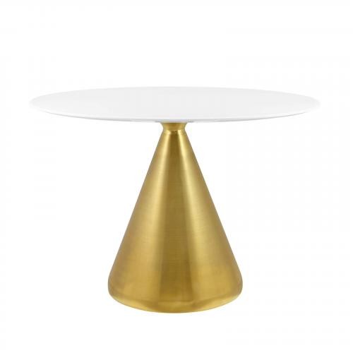 Tupelo 42" Oval Dining Table in Gold White