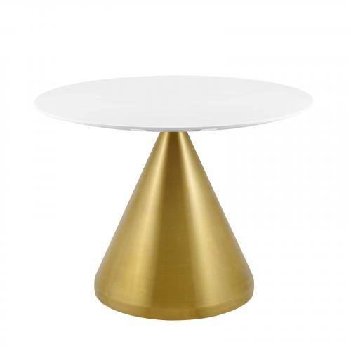 Tupelo 40" Dining Table in Gold White