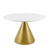 Tupelo 47" Dining Table in Gold White