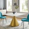 Tupelo 47" Square Dining Table in Gold White