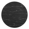 Tupelo 47" Artificial Marble Dining Table in Gold Black
