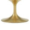 Lippa 42" Oval Artificial Marble Coffee Table in Gold Black