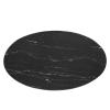 Lippa 48" Oval Artificial Marble Coffee Table in Gold Black