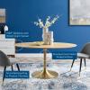 Lippa 60" Oval Wood Dining Table in Gold Natural