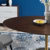 Lippa 78" Oval Wood Dining Table in Gold Cherry Walnut