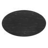 Lippa 78" Oval Artificial Marble Dining Table in Gold Black