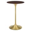 Lippa 28" Wood Bar Table in Gold Cherry Walnut