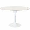 Eero Saarinen Style Tulip Marble Dining Table 60"
