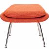 Womb Lounge Chair and Ottoman Wool Orange Tweed